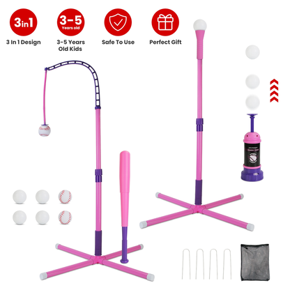 3-in-1 Baseball Toy Set for Kids