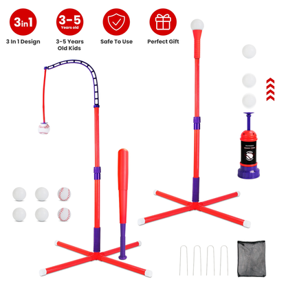 3-in-1 Baseball Toy Set for Kids