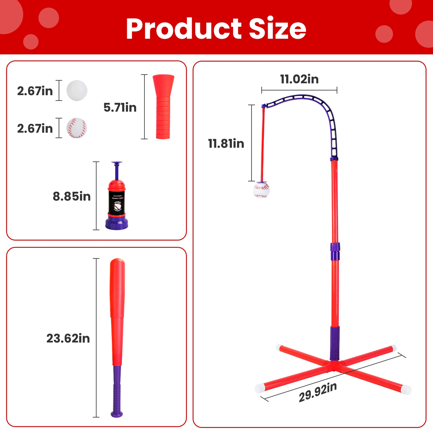 3-in-1 Baseball Toy Set for Kids