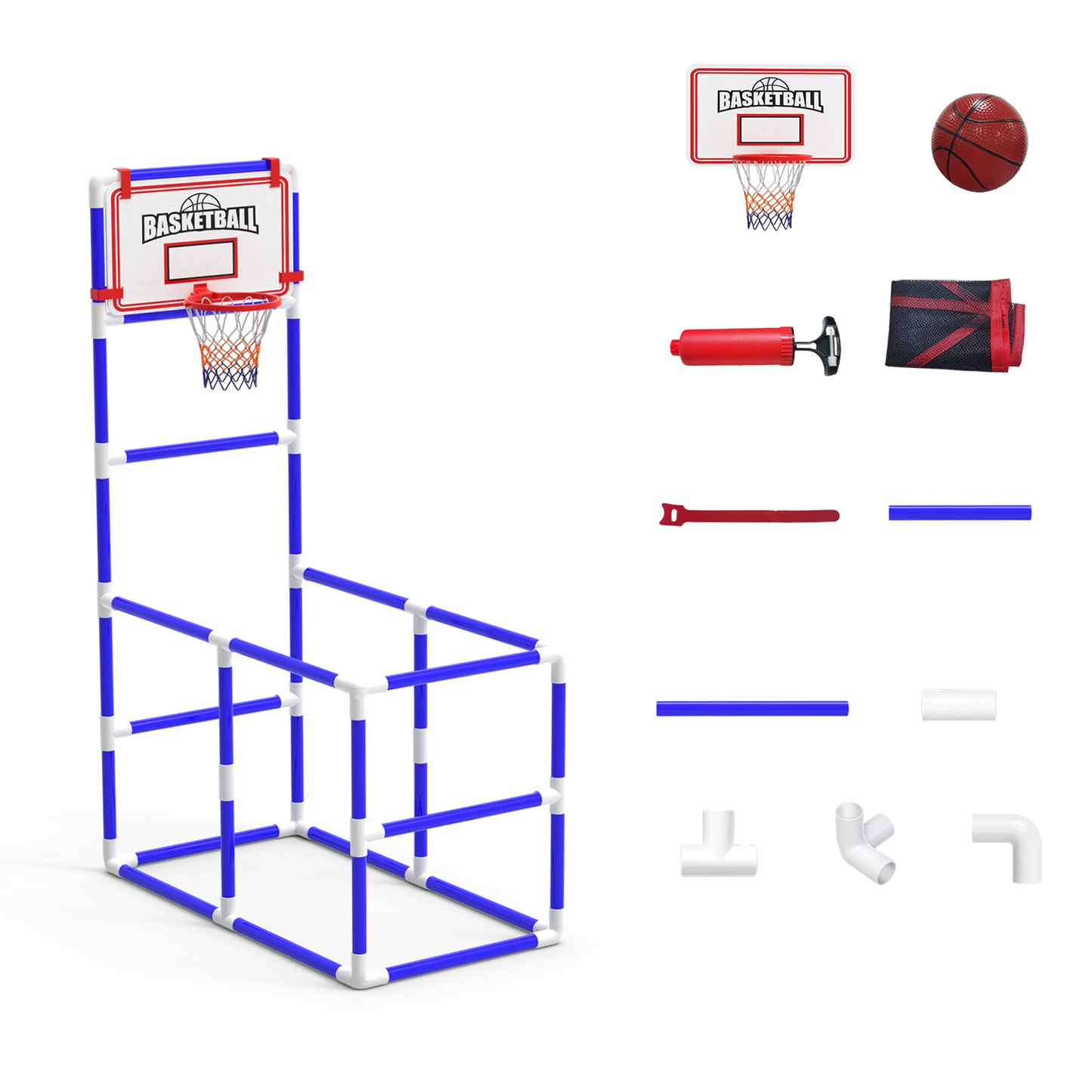 Kids' Basketball Game Set with 2 Balls and Pump