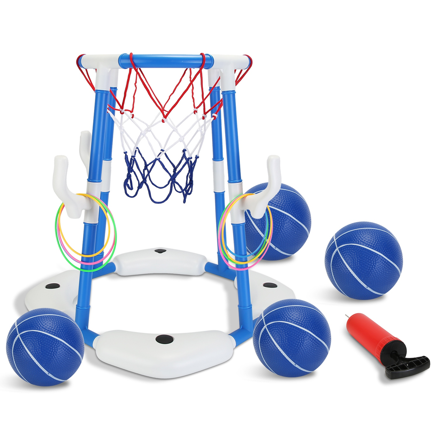 Summer Pool Basketball Hoop Toy Set - Blue