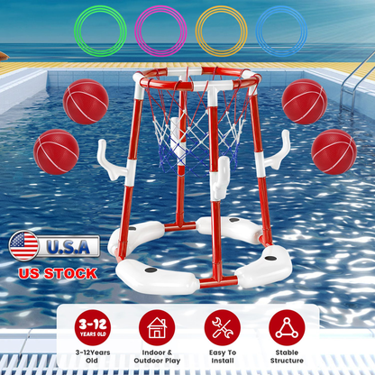 Summer Pool Basketball Hoop Toy Set