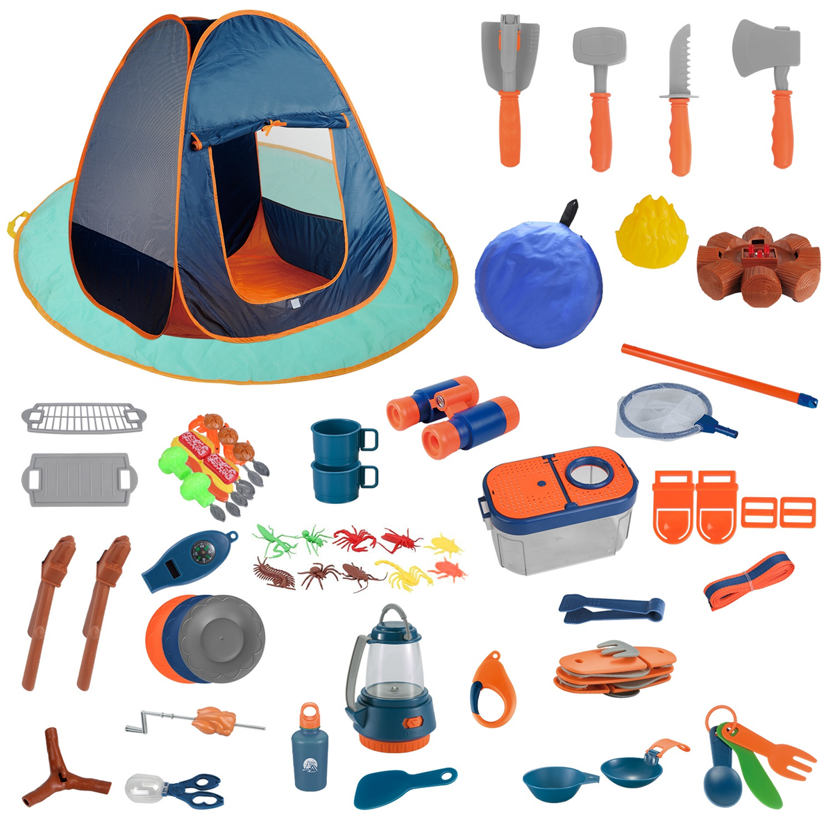 56-Piece Kids Camping Toy Set