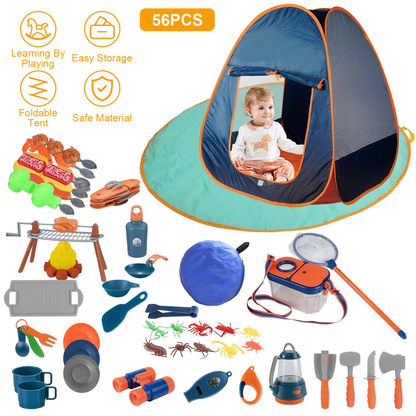 56-Piece Kids Camping Toy Set