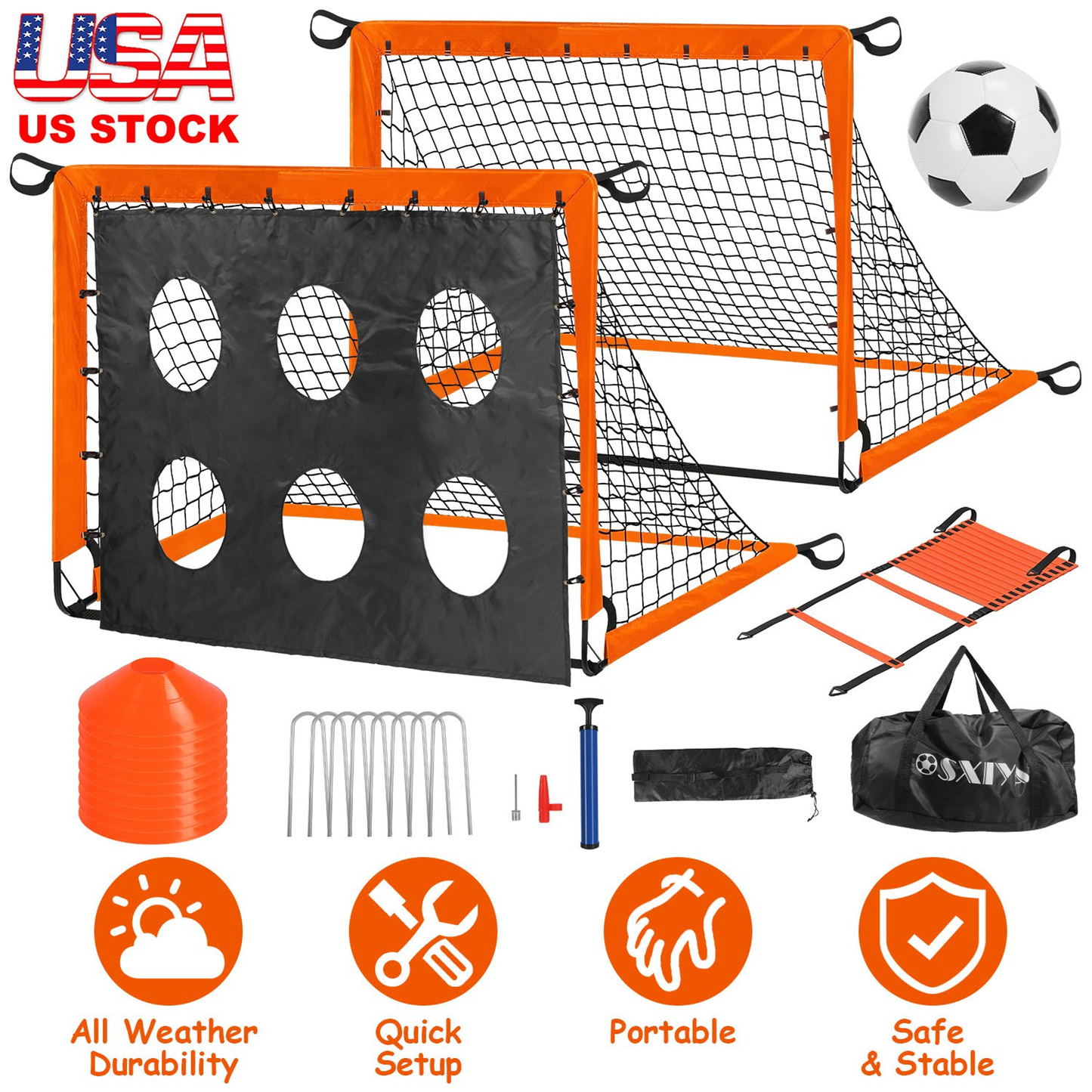 Kids Soccer Goals Set for Backyard Play