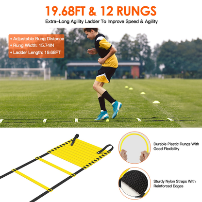 Kids Soccer Goal Training Equipment Set, Orange
