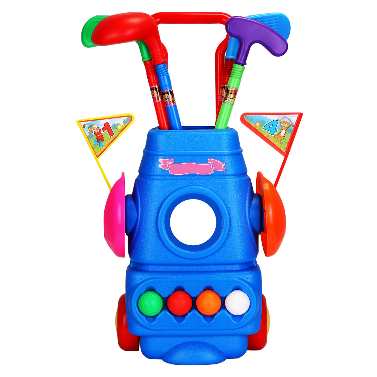 Toddler Golf Toy Set with Rolling Cart