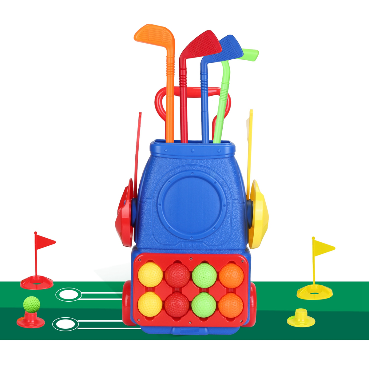 Toddler Golf Clubs Set with Cart and Balls