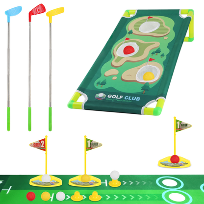 Toddler Golf Club Toy Set with Cornhole Board