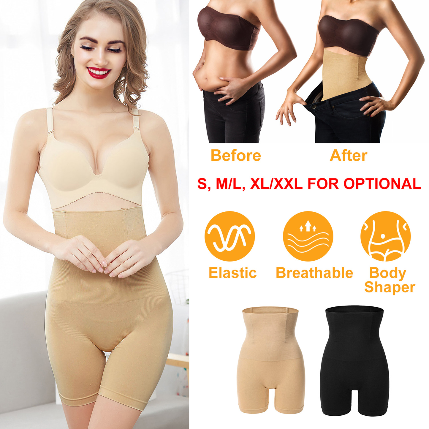 High Waist Tummy Control Shapewear Panties