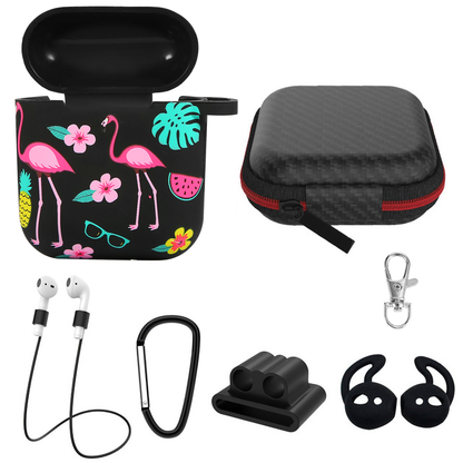 Protective Silicone Case for AirPods with Carabiner