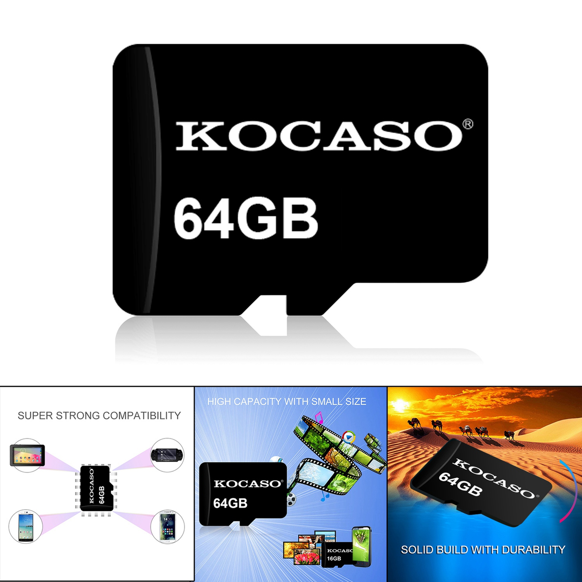 KOCASO Class 10 64GB Micro SDHC Memory Card