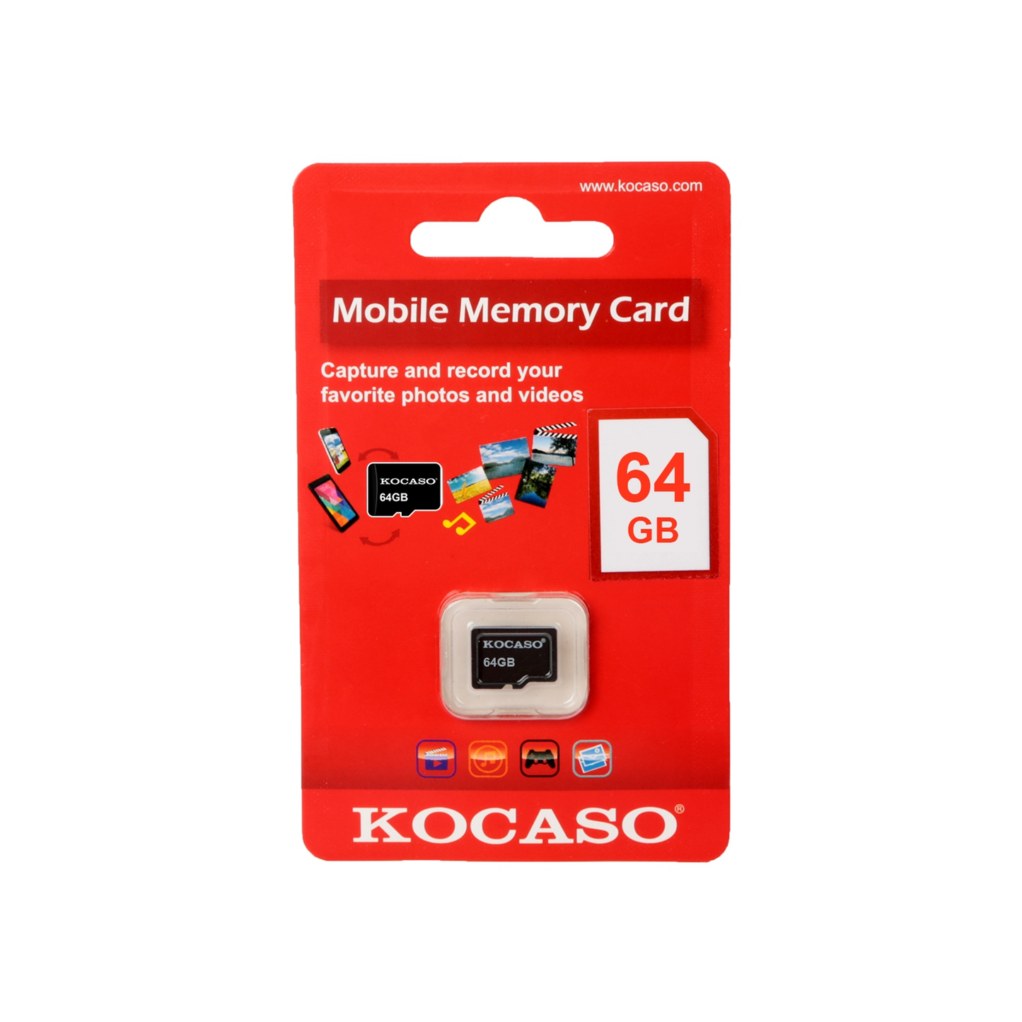 KOCASO Class 10 64GB Micro SDHC Memory Card