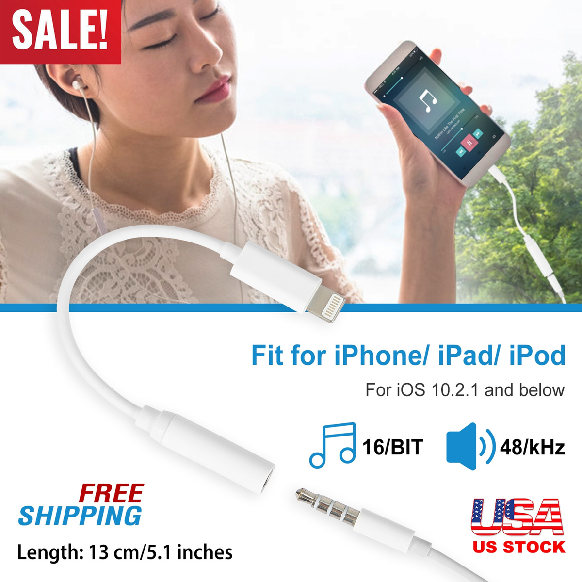 Lightning to 3.5mm Headphone Jack Adapter