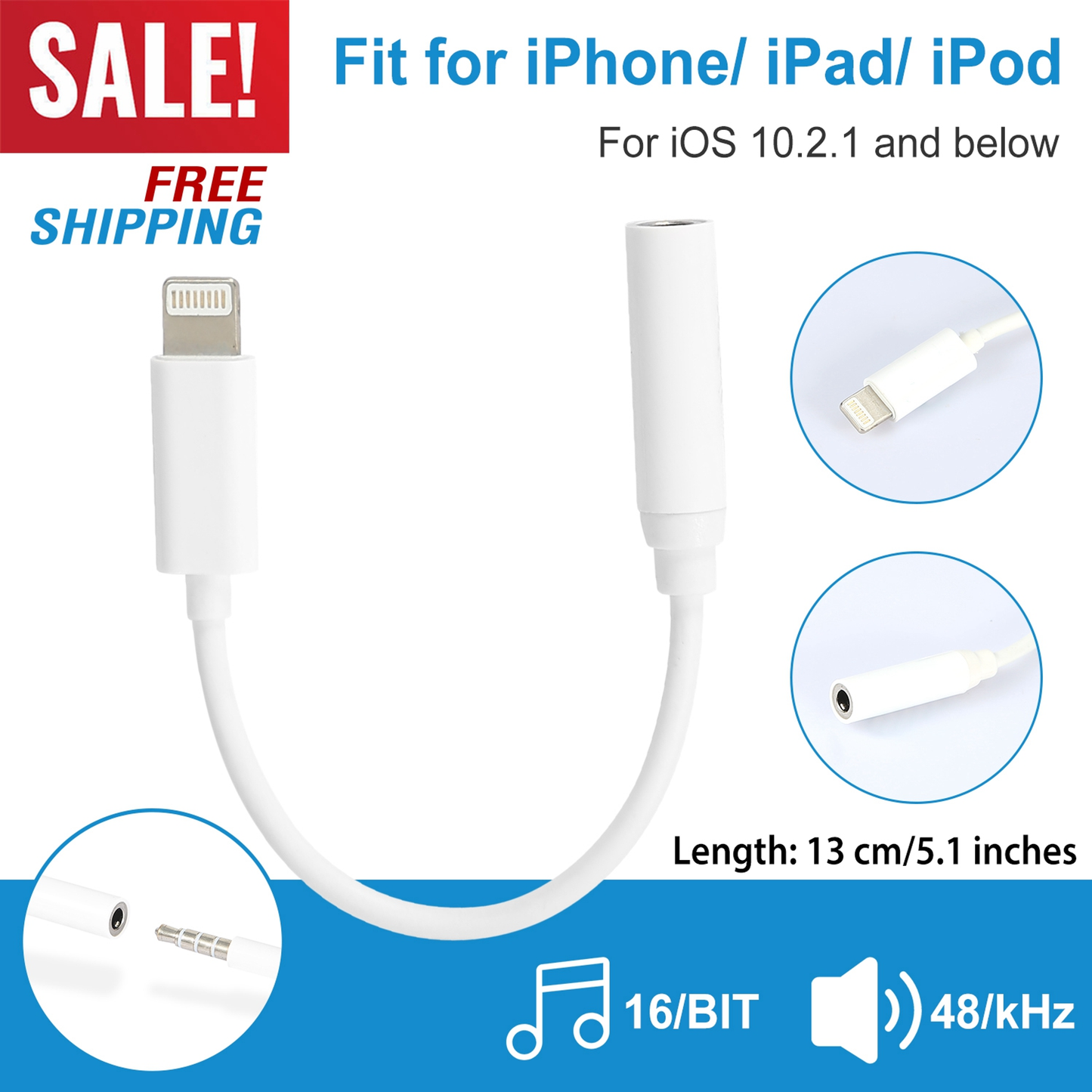Lightning to 3.5mm Headphone Jack Adapter
