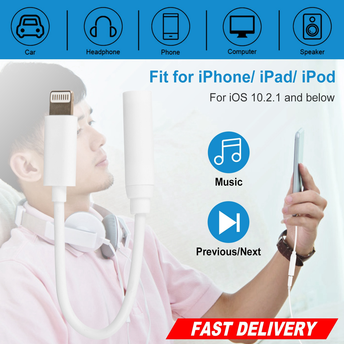 Lightning to 3.5mm Headphone Jack Adapter
