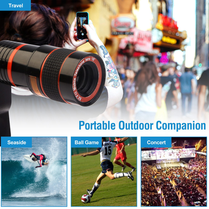 8X Telephoto Clip-On Phone Camera Lens