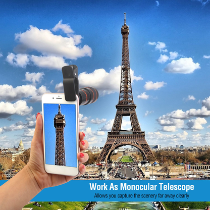 8X Telephoto Clip-On Phone Camera Lens