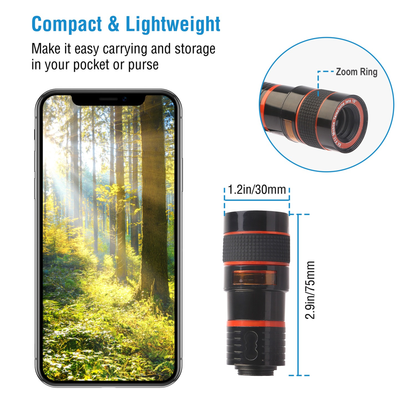 8X Telephoto Clip-On Phone Camera Lens