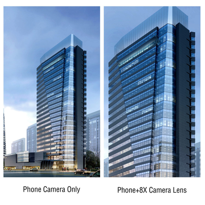 8X Telephoto Clip-On Phone Camera Lens