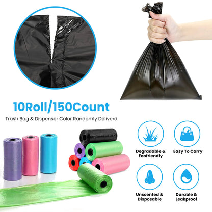 10 Rolls 150 Count Dog Waste Bags