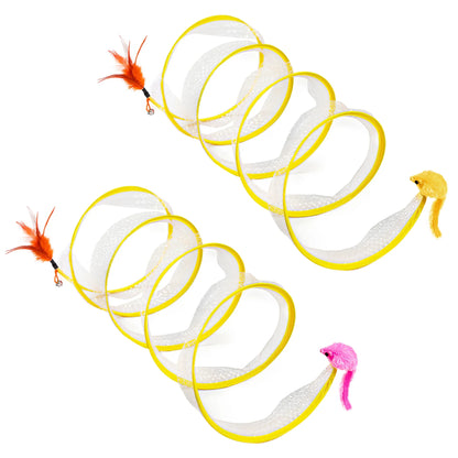 2Pcs Foldable Cat Tunnel