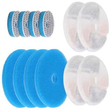 Pet water fountain filter close up showing layers