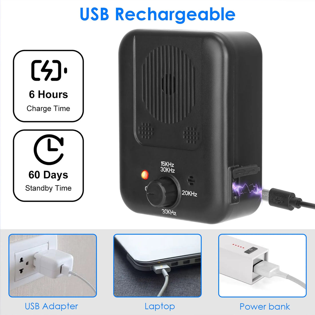 Ultrasonic Anti-barking Device Max 26.2Feet Sensing Sonic Bark