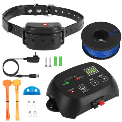 Electric dog fence system with transmitter and one receiver collar