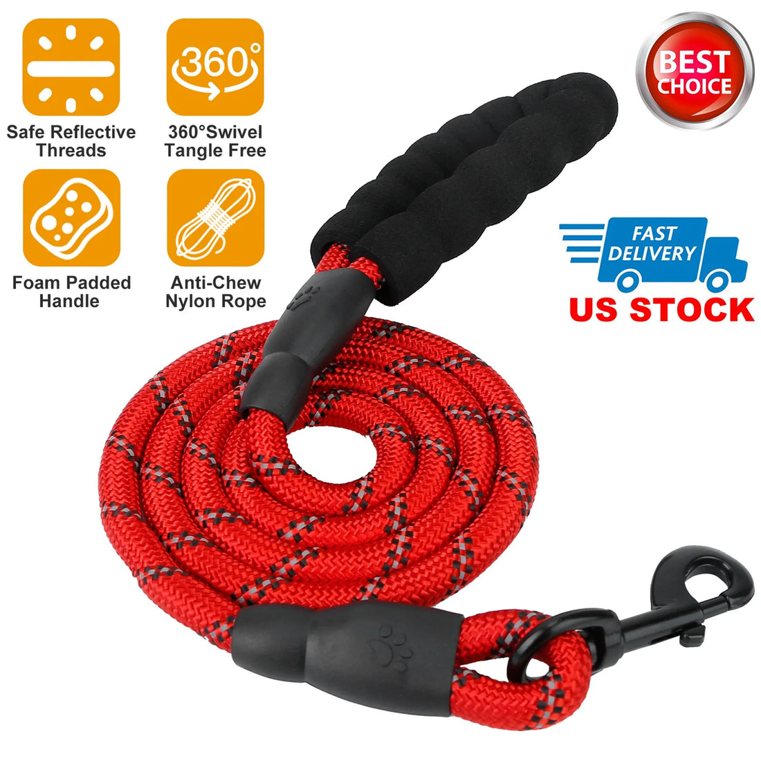 5FT Dog Leash Dog Training Walking Lead