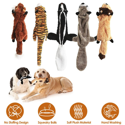 5Pcs Multi-Color Squeaky No Stuffing Dog Toys