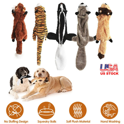 5Pcs Multi-Color Squeaky No Stuffing Dog Toys