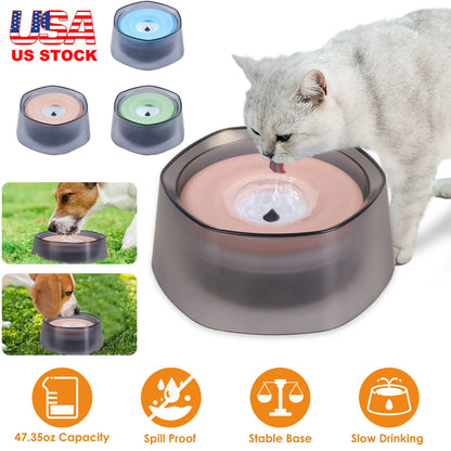 No Spill Dog Cat Water Bowl Spill