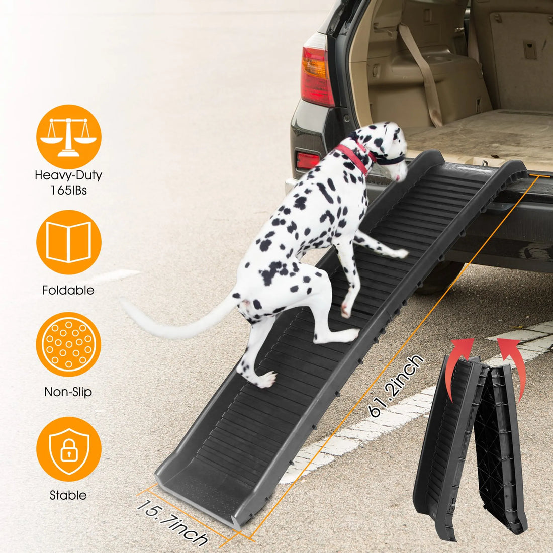 Foldable Pet Ramp Non Slip Safe Car Dog Ramp