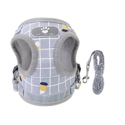 Pet Mesh Harness Dog Leash Set