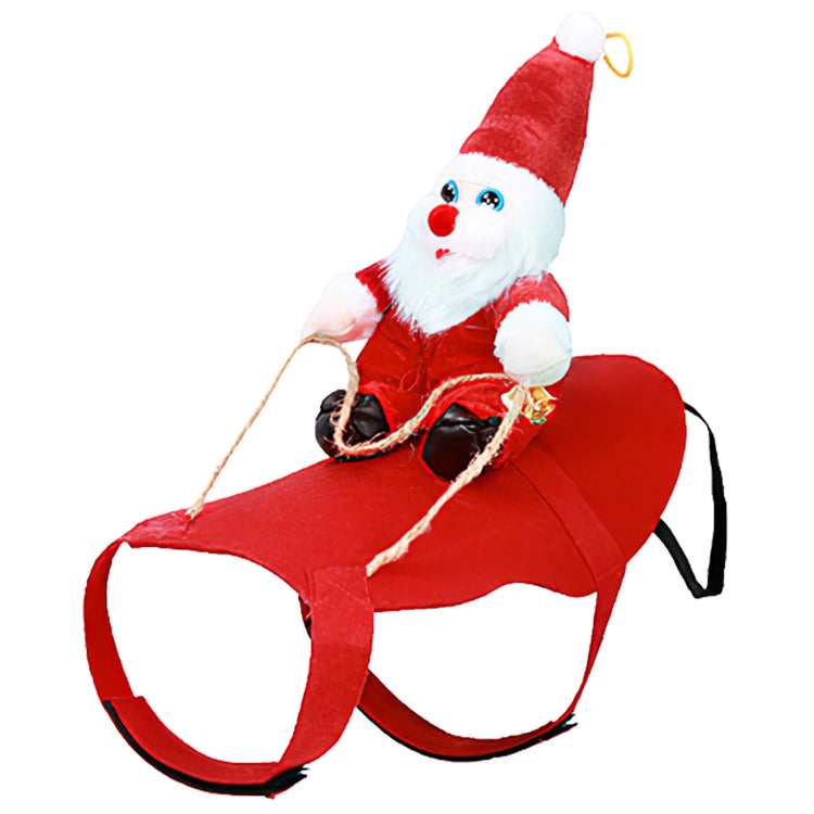 Pet Christmas Santa costume front view