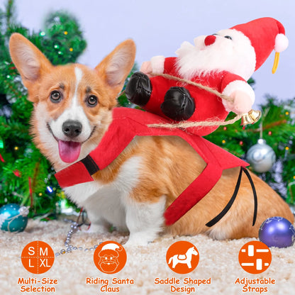 Pet Christmas Costumes Red Winter Coat