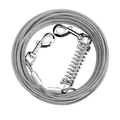 9.8FT Dog Tie Out Cable Long Dog Leash Chew Proof Lead Dog Chain