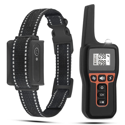 Complete dog training collar set with charging cable