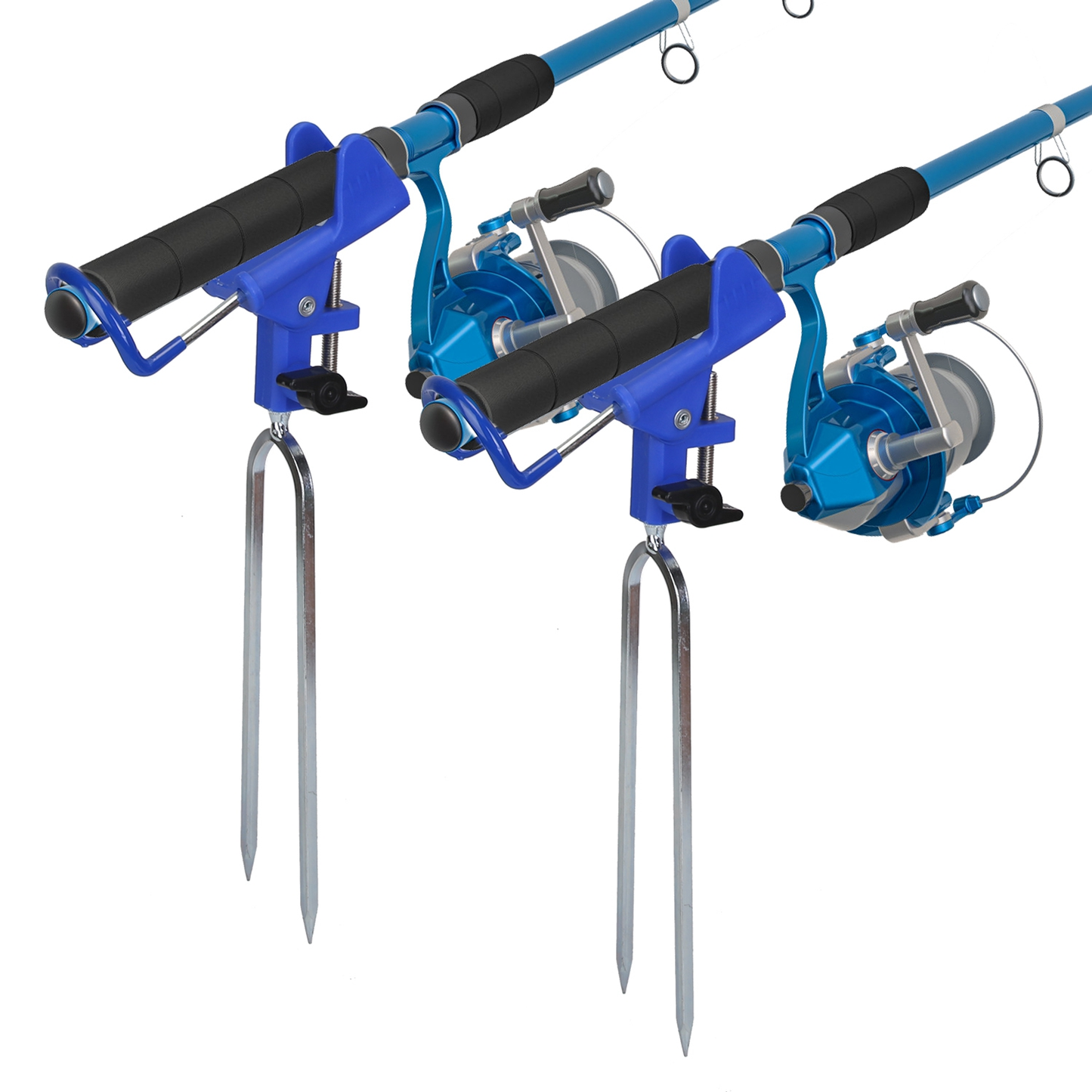 2-Piece Fishing Rod Holders with Stainless Stakes