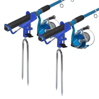 2-Piece Fishing Rod Holders with Stainless Stakes