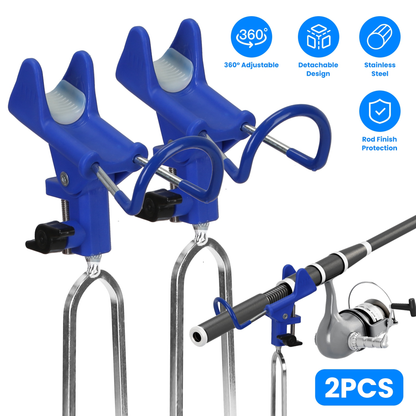 2-Piece Fishing Rod Holders with Stainless Stakes