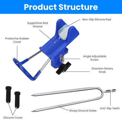 2-Piece Fishing Rod Holders with Stainless Stakes