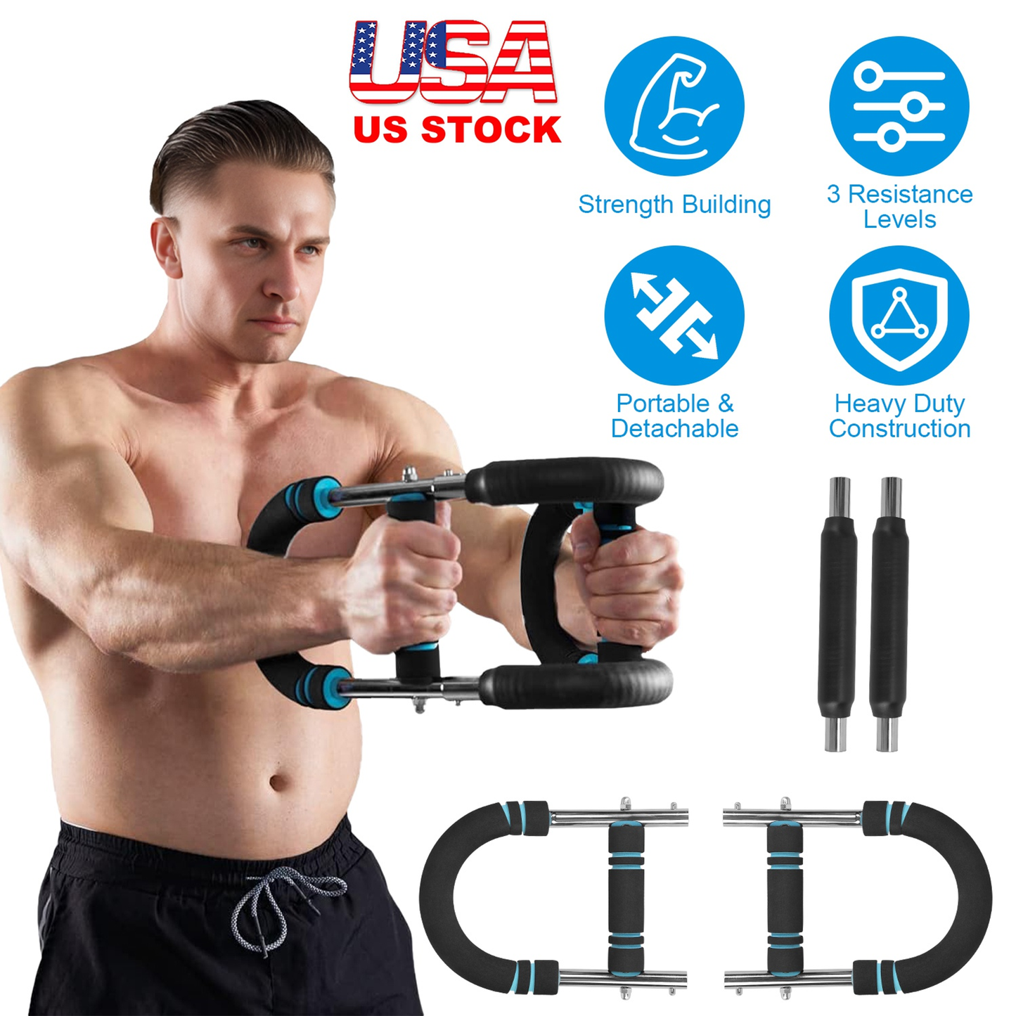 Adjustable Twister Arm Exerciser Spring Workout Bar