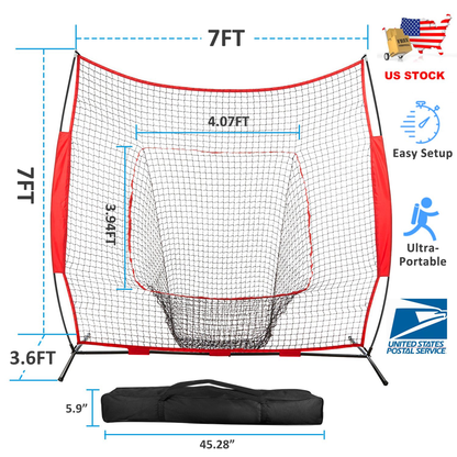 7 x 7 ft Baseball Softball Practice Net