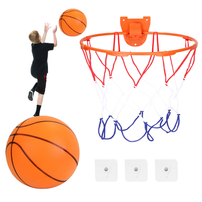 Silent Basketball with Hoop Set