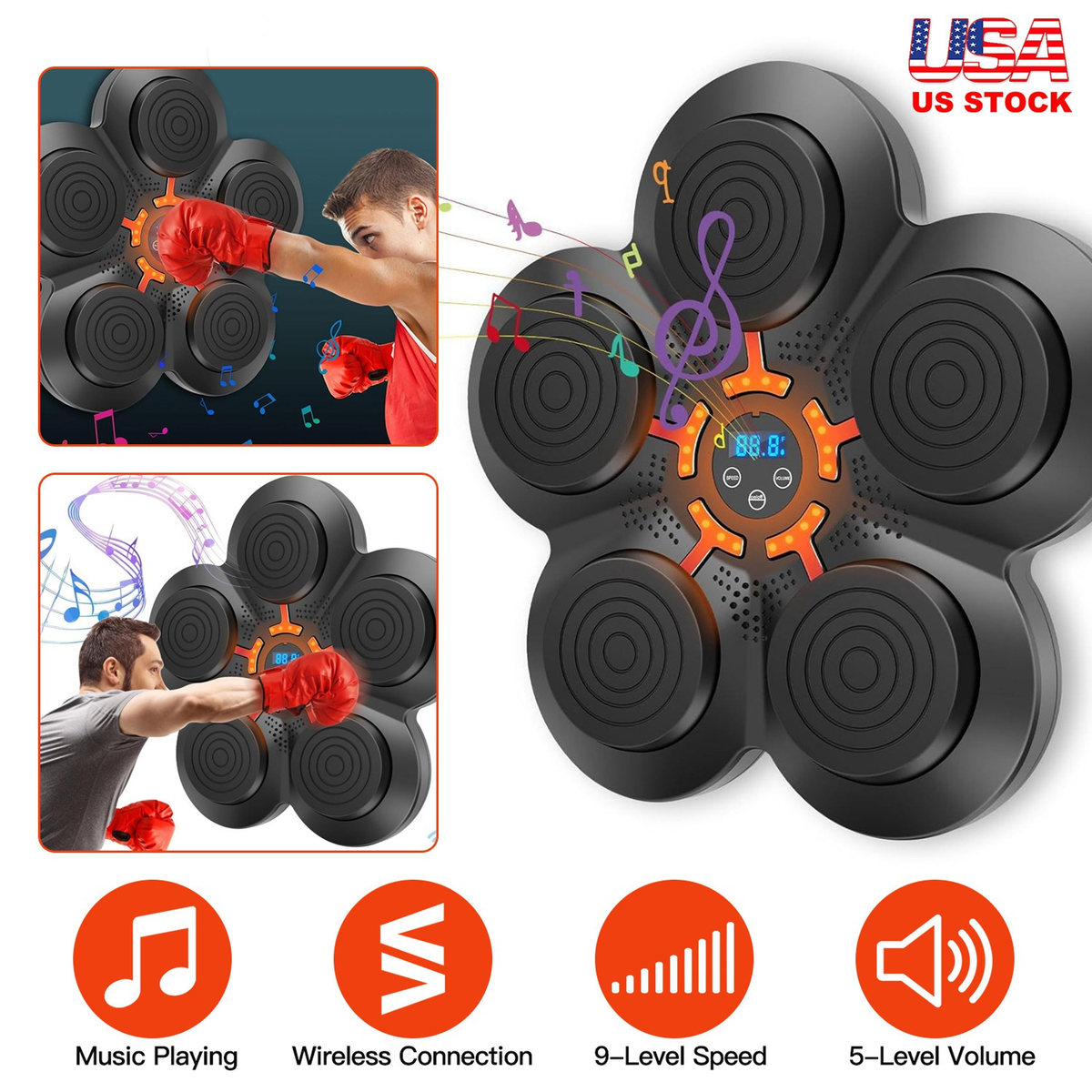 Music Boxing Machine with LED Wall Target
