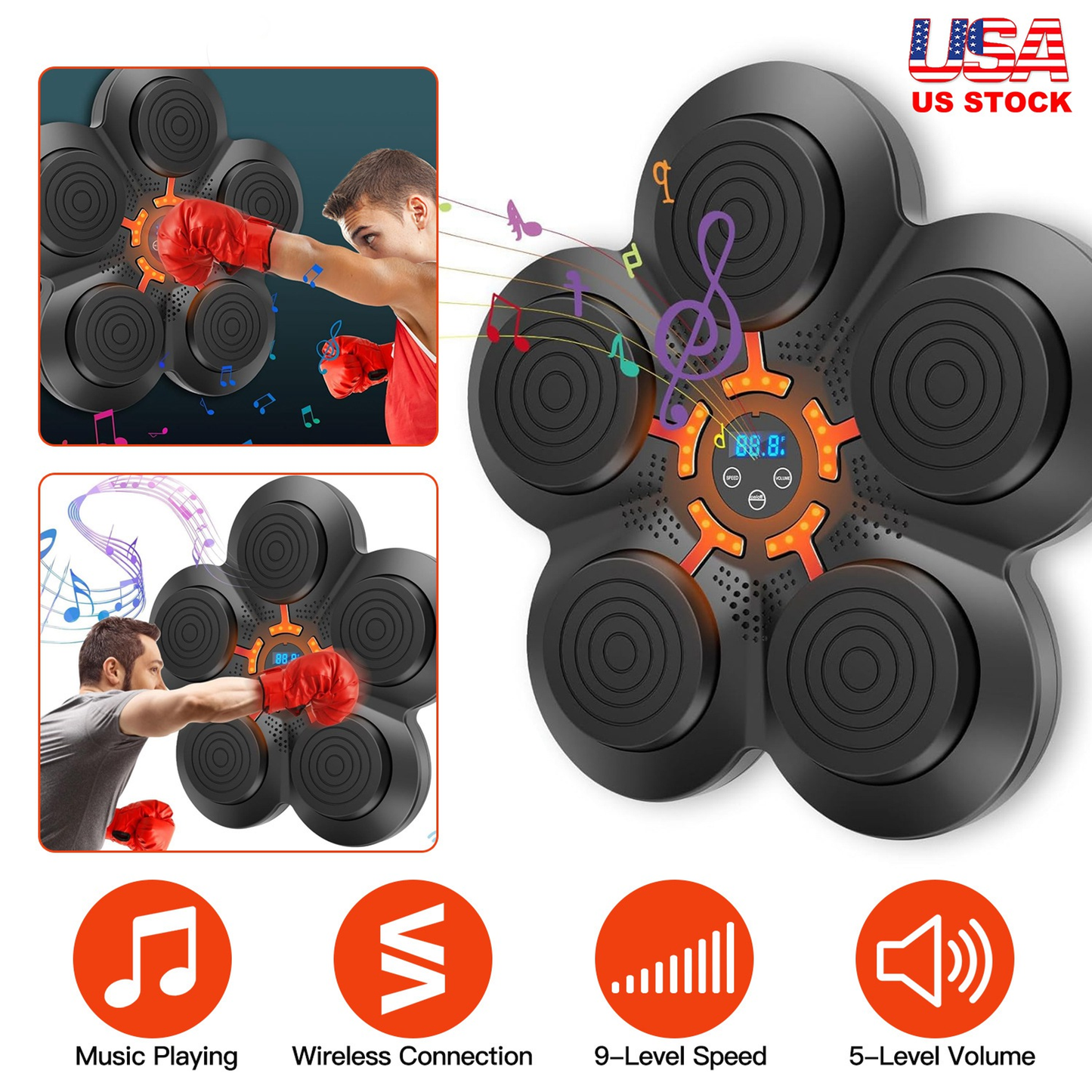 Music Boxing Machine with LED Wall Target