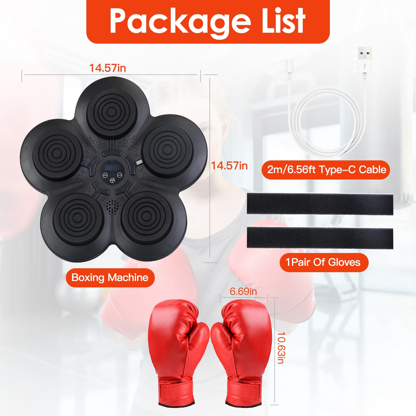 Music Boxing Machine with LED Wall Target