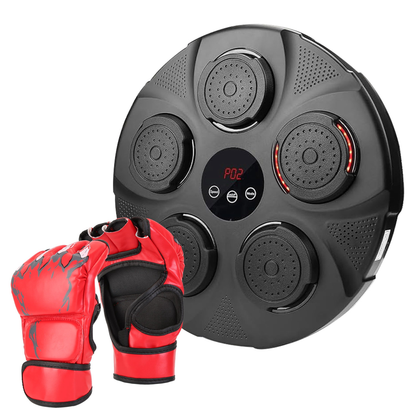 Music Boxing Machine with Wall Target and Half-Finger Gloves